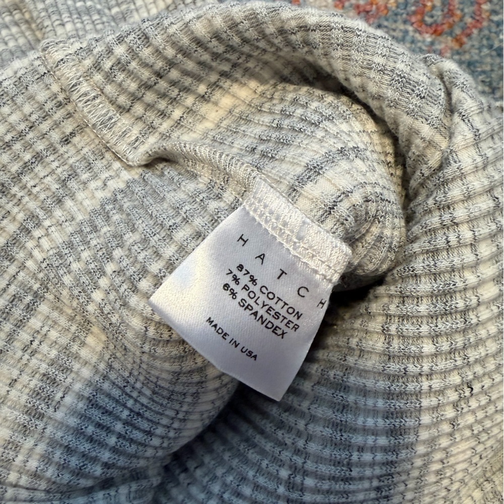 Hatch Skylar rib knit maternity grey space-dye mockneck long sleeve dress - Picture 6 of 7